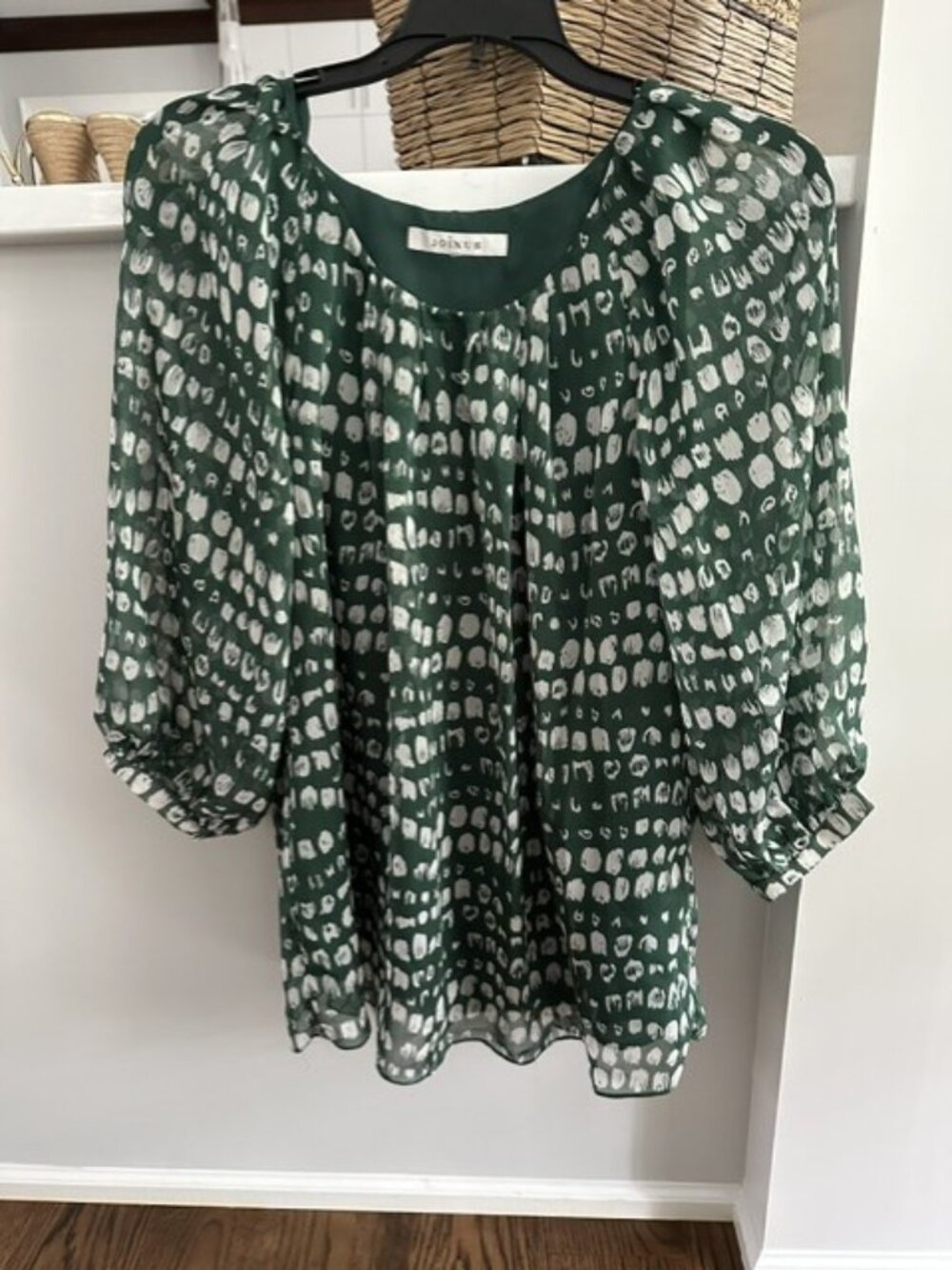 Green Summer Blouse Size S